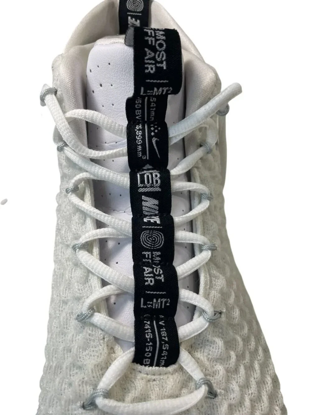 Nike AlphaDunk Basketball Shoes Mens 12 White Black CN9491-107 High Top Sneakers